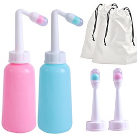 Postpartum Perineal Wash Bottle Portable Bidet, Women Peri Recovery Postpartum Care After Birth Postpartum Clean, Maternity Essentials for Travling,Kids,Puerpera,Eldery,Outdoor (Mix, 2 Pack)