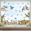 JMANNI Spring Window Stickers 9 Sheets of Reusable Window Stickers