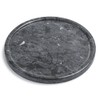 Moreast Genuine Black Marble Tray, Natural Stone Round Tray, Decorative