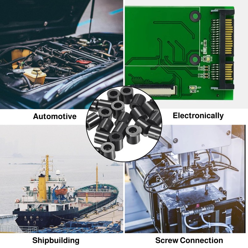 90pcs ABS Round Spacer Washer Assortment Kit, Insulation Column Standoff