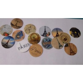 Unbranded Pre Cut One Inch Bottle Cap Images PARIS FRANCE EIFFEL TOWER  Free Ship - photo, 25 images