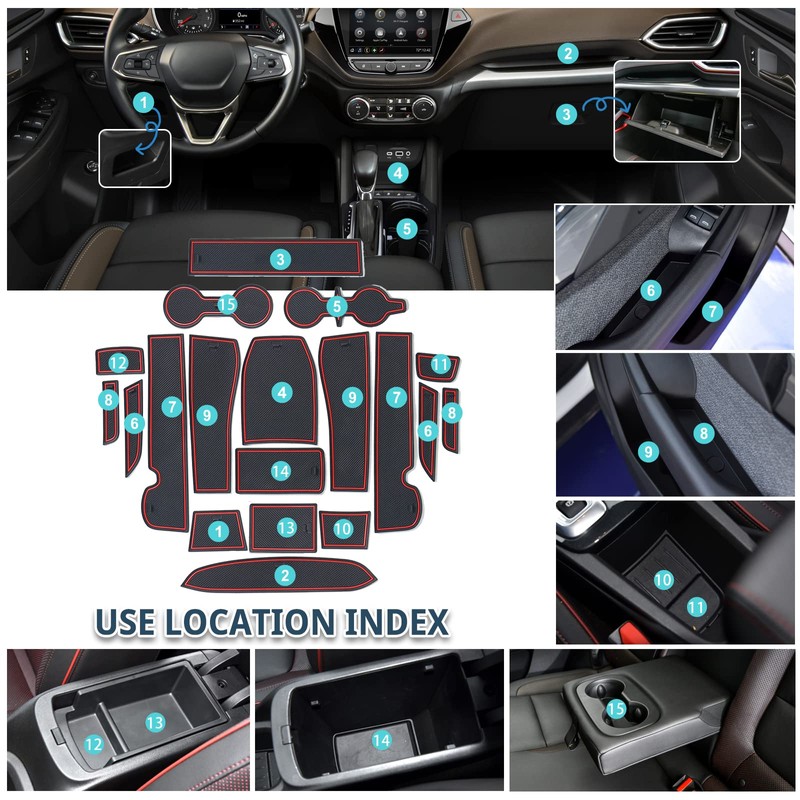 2026 Trailblazer Door Slot Mats for Chevy Trailblazer 2026 Accessories