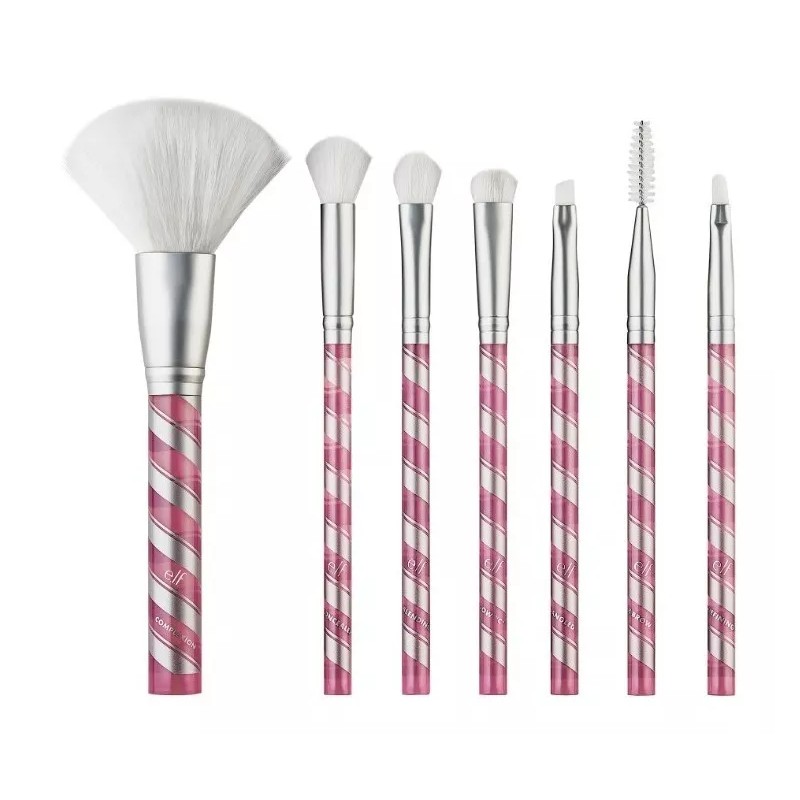 E.l.f. Candy Cane Set De 7 Brochas Para Ojos Y