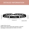 Tobestu Black Plated 2024 Doctoral Hat Graduation Chain Bracelets Engraved