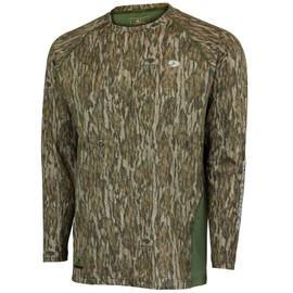 Mossy Oak Men's Standard Lightweight Camo Shirts Hunting, Bottomland, Large