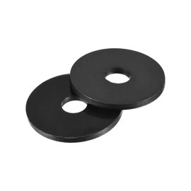 uxcell 10Pcs Carbon Steel Flat Washers, M10x40x3mm Black Oxidized Grade 8.8 Washer, Seal Gaskets Flat Ring for Screws Bolts Machinery Repair, Outdoor Construction