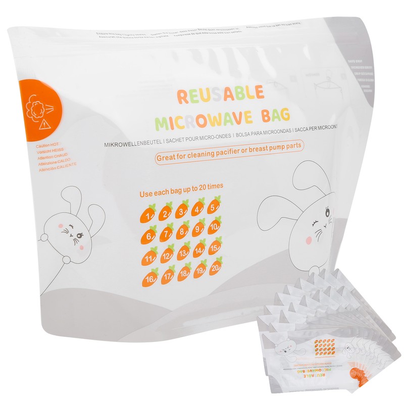 16pcs Bimirth Baby Bottle Cleaning Bag Breast Pump Teether Microwave