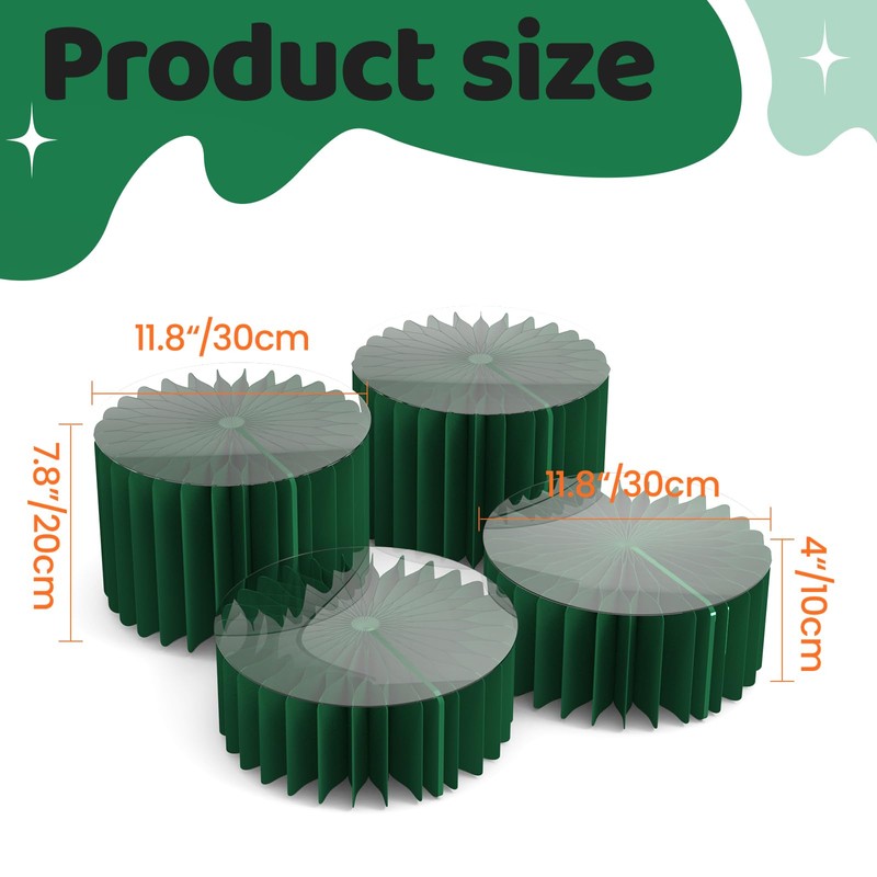 HeiMma 4 Pack Buffet Risers, Foldable Food Display Risers for