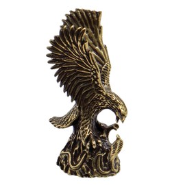 Ylskmu Mini 2.4 inch Eagle Brass Statue Sculpture Ornament Collectible Figurine Craft Furnishing for Home Décor House Room Porch Decoration Office Desk Table Arrangement