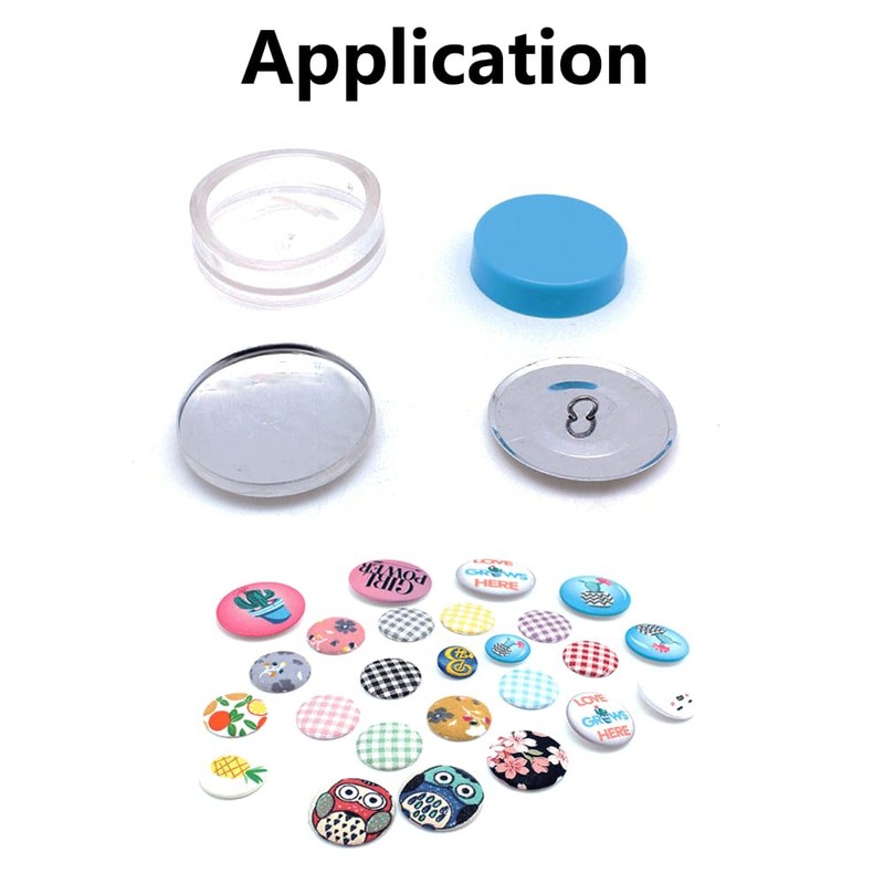 20 Set Cover Buttons Set, Cloth Bag, Round Button Base,
