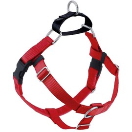 2 Hounds Design Freedom No Pull Dog Harness | Adjustable Gentle Comfortable Control for Easy Dog Walking | for Small Medium and Large Dogs | Made in USA | Leash Not Included | 1" LG Red