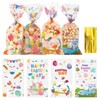 Easter Treat Bags, 100 PCS 5x11 Inch Easter Cellophane Treat