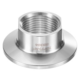 M METERXITY 1-Pack Tri Sanitary 1.5 in Clamp Fittings to 3/4 in NTP Female Thread Stainless Steel Pipe Fitting for Food/Beverage/Home Brew Adapter Connector, Ferrule OD 50.5mm