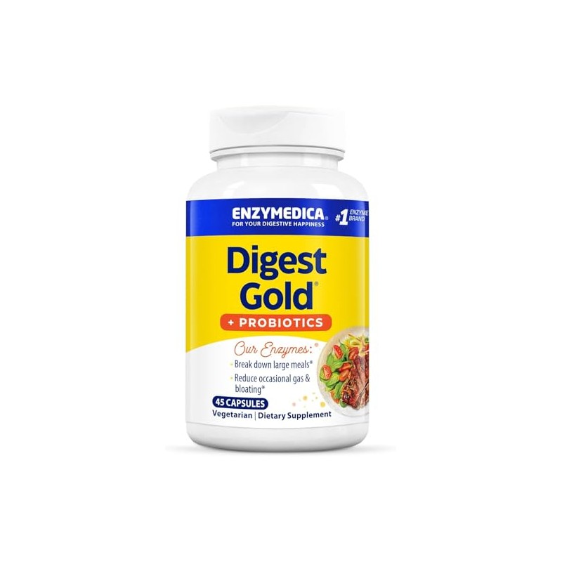 Enzymedica | Digest Gold + Probióticos, 45 Cápsulas