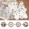 TOAOB 20 Set 40mm Doll Joints White Plastic Animal Joints