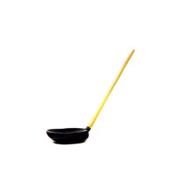 Needzo Wooden Cooking Utensils, Two Toned Slotted Ladle, Kitchen Gadgets for New Home, 8 Inch