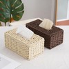 Rattan Woven Tissue Holder - Decorative Rectangular Tissue Box Cover