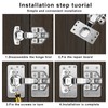 Pack of 8 Hinge Repair Kit, 9 x 5 cm