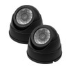 Laroal 2pcs Dome Simulation Surveillance With Flashing LED Light Indoor