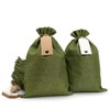 Tapleap Green Burlap Bags with Drawstring, 8x12 Burlap Favor Sack