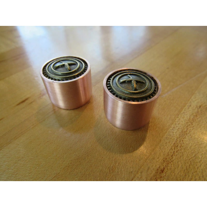 Unbranded Copper Cross rifles volume/tone guitar knobs