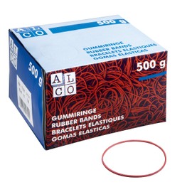 5 Star Office 700215 Pack of Rubber Bands 500 g Diameter 100 mm Red