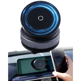 Latest Magnetic Phone Holder for Car Dashboard - Vacuum Suction Cup Phone Mount with Adjustable Angle, Compatible for Cell Phone (Use Metal Ring) - Secure Mirror/Glass/Desk Use