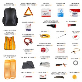 72 HRS Deluxe Backpack Car Kit (Black)