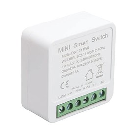 Mini Interruptor WiFi Inteligente, Módulo de Interruptor de Luz DIY, Módulo de Control de Luz de Pared para el Hogar, Control por Aplicación para Compartir en Familia, 16A