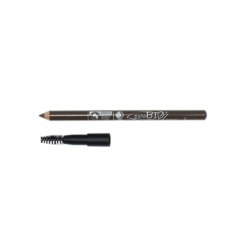 Eyebrow pencil with brush n.28: dark shades Tips PuroBio