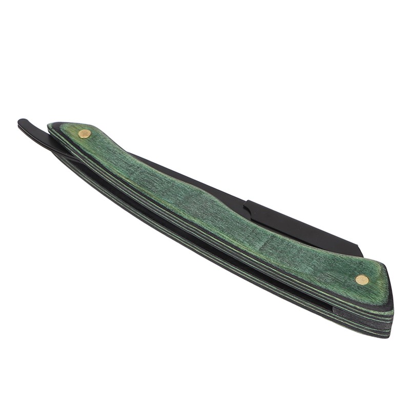 Foldable Beard Blade Holder Stainless Steel Composite Wood Beard Knife