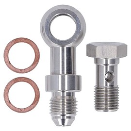 POCREATION Kit de Pernos Banjo de alimentación de Aceite, Kit de Pernos Banjo de Carreras, reemplazo del limitador de turbocompresor para Motor EVO 1-10 4G63T 4B11T