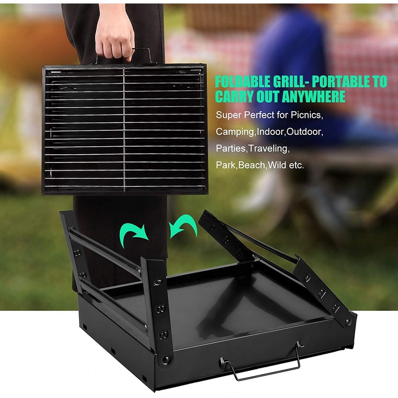 Barbecue Grill Portable BBQ Charcoal Grill Smoker Grill for Outdoor