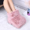 Electric Heated Foot Warmer Pink 5V USB Rechargeable Thickened Foot