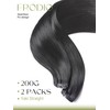 Frodio Clip Ins Hair Extensions Black: Remy Real Human Hair