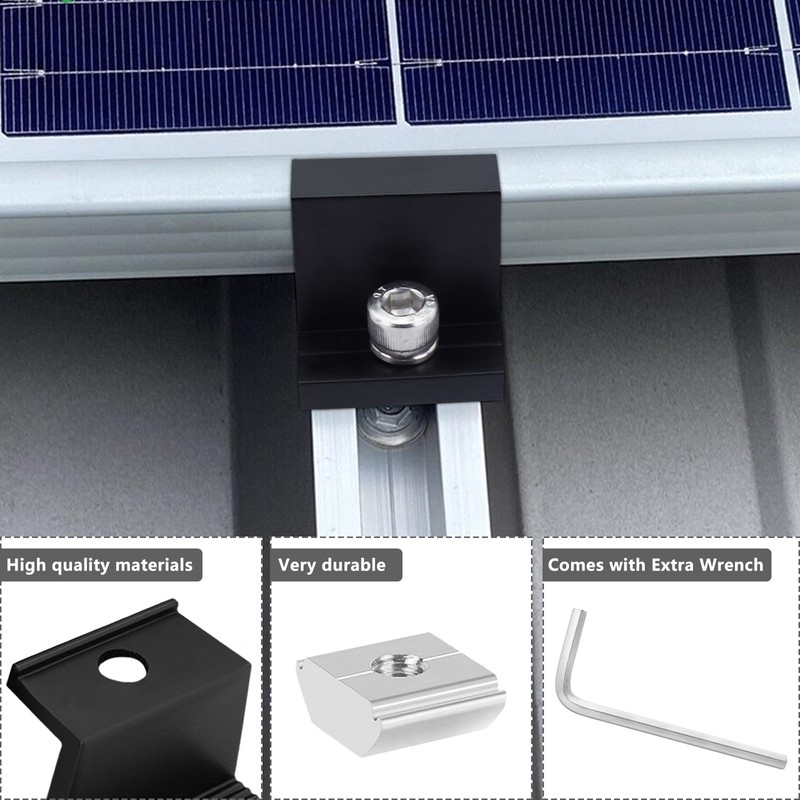 Pack of 8 Solar Panel Brackets, 30 mm Solar Panel
