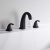 sumerain Matte Black Roman Tub Faucet with Valve, 3 Hole