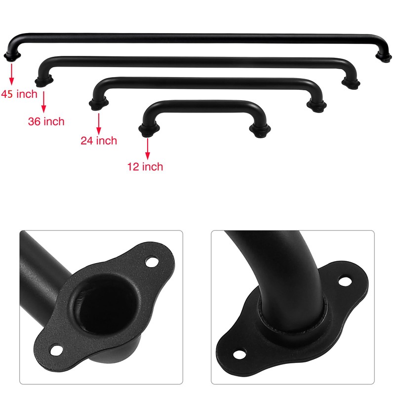 Purife 12 Inch Wall Mount Stairs Hand Rails Indoor -