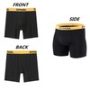 SUMABA Mens Athletic Underwear 5-Pack Boxer Briefs Long No Ride