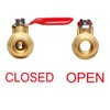 Litorange 2 PCS Brass Water Mini Ball Valve Shut Off