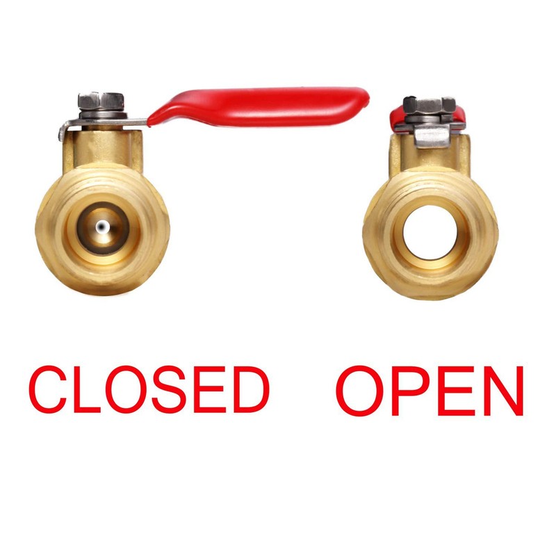 Litorange 2 PCS Brass Water Mini Ball Valve Shut Off