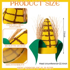 Berlune 1 Pc Funny Corn Hats Corn Cob Hat for Thanksgiving Cosplay Party Accessories