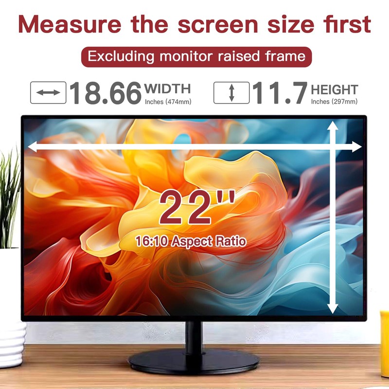 2 Pack 22 Inch Privacy Screen for Computer Monitor 16:10