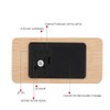 ThreeH Digital Alarm Clock 3 Alarm Setting Voice Control Wooden