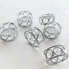 Crystal Napkin Rings Set of 6,Handicraft Rhinestone Napkin Holders, Classic