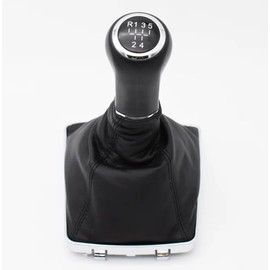 car passion Manual Shift Lever Cover + Knob + Retaining Ring Compatible with Vauxhall Astra H 2004-2010 5 Speed Set Complete Replacement Part