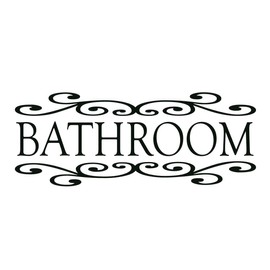 Thistle Brook Cottage - Calcomanía de pared para baño, decoración de pared de baño, letras de vinilo Kbathroom