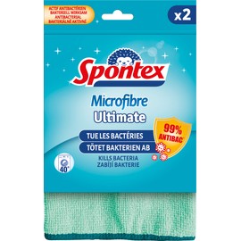 Spontex, Microfibre, Green and Blue, 30 x 30 cm