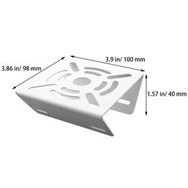 Ruiwaer 2 Sets Universal Vertical Pole Mount Adapter with 2 Loops(20cm Diameter) for CCTV Security Camera PTZ Dome, White