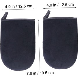 2 piezas Manoplas Autobronceadoras Negras Aplicador de Crema sin Sol y Cómodo para Aplicación Uniforme Piel
